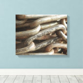 Old Chain Canvas Print Leinwanddruck (Insitu (Holzboden))