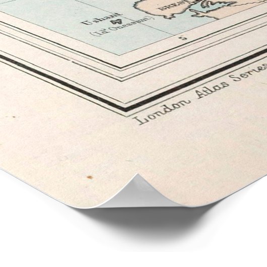 Old Channel Islands Map (1904) Guernsey & Jersey Poster (Ecke)