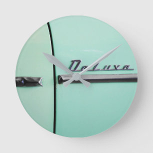 Old Chevrolet Deluxe Runde Wanduhr
