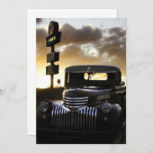 Old Chevy Truck bei Sunset Einladung (Vorne/Hinten)