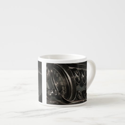 Old Chrysler Dashboard Nah-up Espresso Tasse (Vorderseite Rechts)