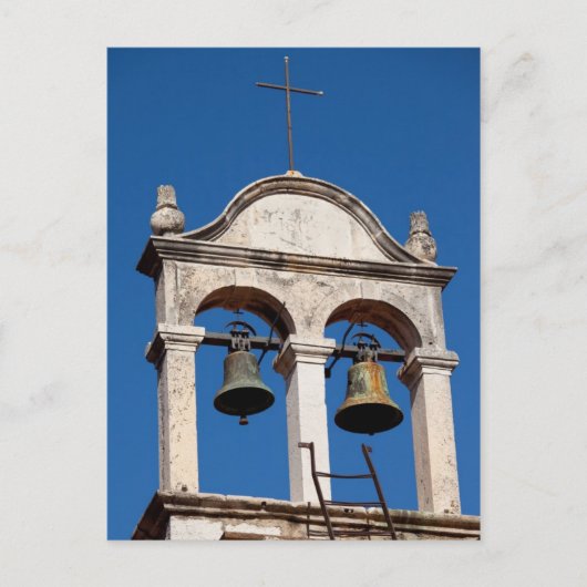 Old Church Twin Bells Postkarte (Vorderseite)