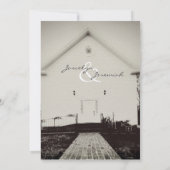 Old Church Vintage Hochzeit Einladung 12x18 (Rückseite)