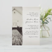 Old Church Vintage Hochzeit Einladung 12x18 (Stehend Vorderseite)