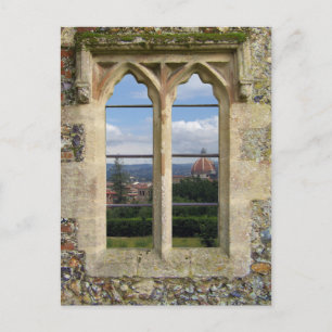 Old Church Window Postkarte