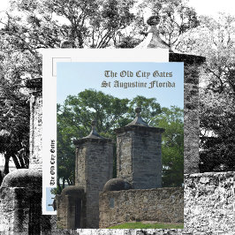 Old City Gates Historisches St. Augustine FL Postkarte