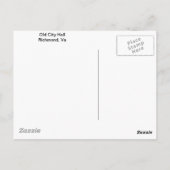 Old City Hall, Richmond, VA im Frühjahr Postkarte (Rückseite)