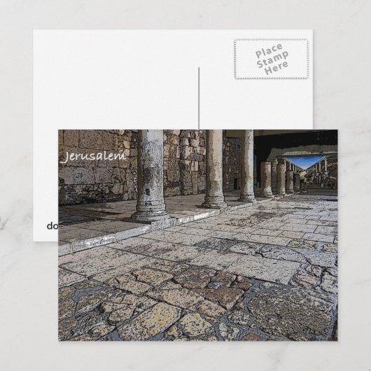 Old City Postkarte (Vorne/Hinten)