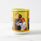 Old Classic 1939 sowjetisches Poster Comrade Zweifarbige Tasse (Mittel)