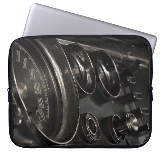 Old Classic Car Dashboard Notebook Sleeve (Vorderseite)