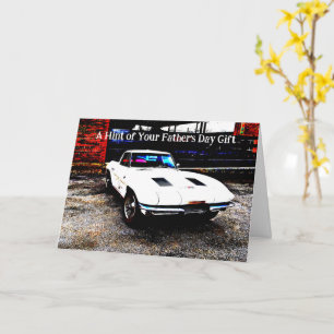 Old Classic Sports Car Funny Vatertag Karte