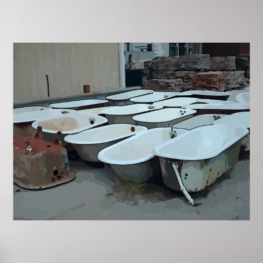Old Claw Foot Bath Tubs Poster (Vorne)