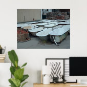 Old Claw Foot Bath Tubs Poster (Heimbüro)