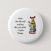 Old Coat Tray Buy New Book Niedlich Girl Reading Q Button (Vorderseite)