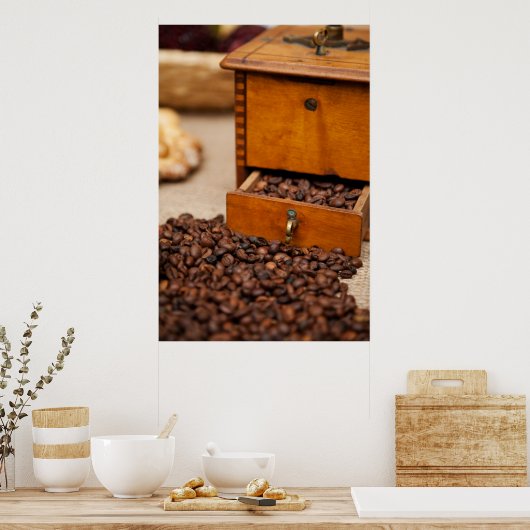 Old Coffee Grinder Poster (Küche)