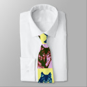 Old Comic Dot Style Pop Art Wolf Neck Ties Krawatte (Gebunden)