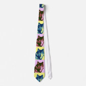 Old Comic Dot Style Pop Art Wolf Neck Ties Krawatte (Vorderseite)