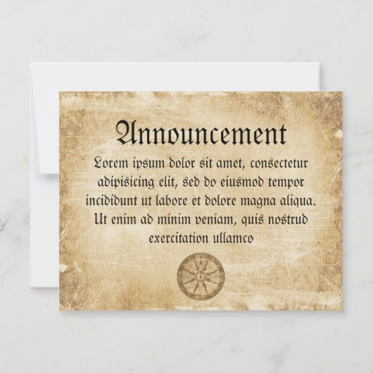 Old Compass Rose Ankündigung (Rückseite)