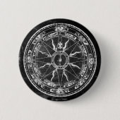 Old Compass Rose (B&W) Button (Vorderseite)