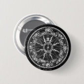 Old Compass Rose (B&W) Button (Vorne & Hinten)