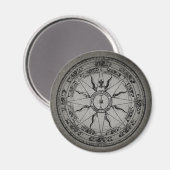Old Compass Rose (B&W) Magnet (Vorderseite/Rückseite)