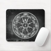 Old Compass Rose (B&W) Mousepad (Mit Mouse)