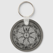 Old Compass Rose (B&W) Schlüsselanhänger (Vorderseite)
