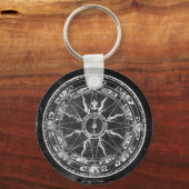 Old Compass Rose (B&W) Schlüsselanhänger (Vorderseite)