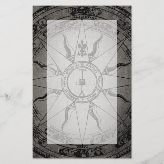 Old Compass Rose Briefpapier (Vorderseite)