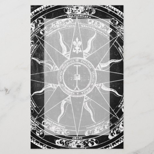 Old Compass Rose Briefpapier (Vorderseite)