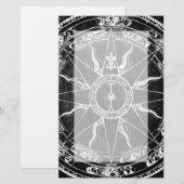 Old Compass Rose Briefpapier (Vorne/Hinten)