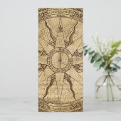 Old Compass Rose Einladung (Stehend Vorderseite)