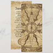 Old Compass Rose Einladung (Vorne/Hinten)