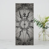 Old Compass Rose Einladung (Stehend Vorderseite)