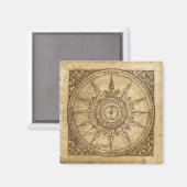 Old Compass Rose Magnet (Vorderseite/Rückseite)