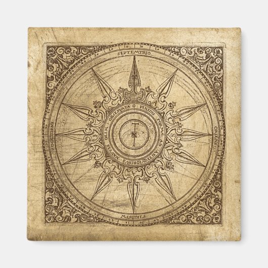 Old Compass Rose Magnet (Vorne)