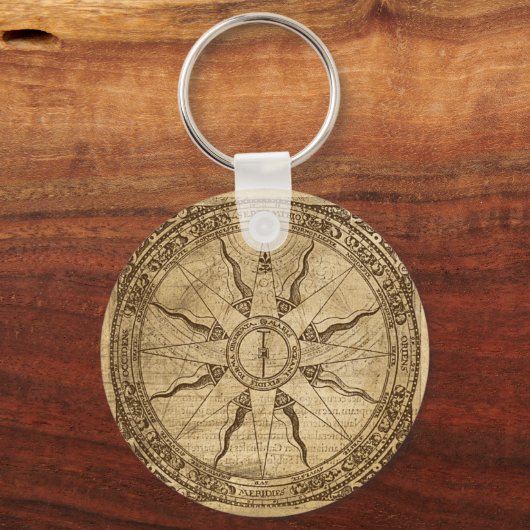 Old Compass Rose Schlüsselanhänger (Vorderseite)