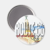 Old Conoco Gas Station, Texas - Route 66 Magnet (Vorderseite/Rückseite)