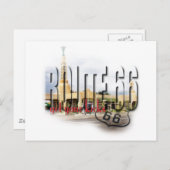 Old Conoco Gas Station, Texas - Route 66 Postkarte (Vorne/Hinten)