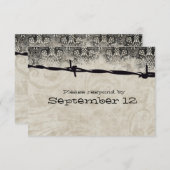 Old Country Barbed Wire uAwg RSVP Karte (Vorne/Hinten)