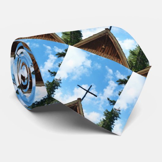 Old Country Church, Vintage Wood Siding Krawatte (Gerollt)