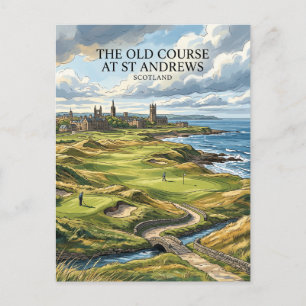 Old Course in St Andrews Schottland Postkarte