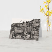 Old covered wagon karte (Gelbe Blume)