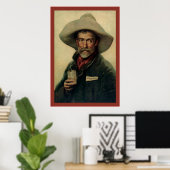 Old Cowboy ~ Vintage Bierwerbung Poster (Heimbüro)