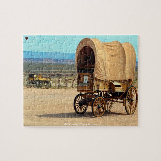 Old Cowboy Wagon Puzzle (Horizontal)