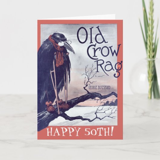 Old Crow Birthday Card Karte (Vorderseite)