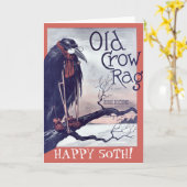 Old Crow Birthday Card Karte (Gelbe Blume)