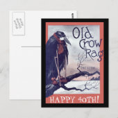 Old Crow Birthday Card Postkarte (Vorne/Hinten)