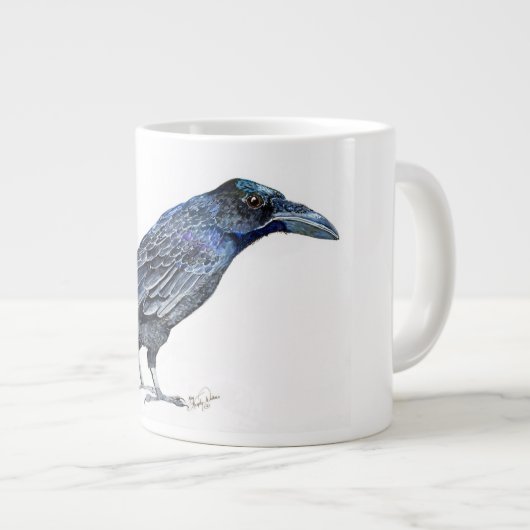 Old Crow-Cup, Raven-Bild Jumbo-Tasse (Vorderseite Rechts)