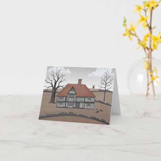 Old Crow Manor Karte (Gelbe Blume)